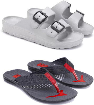 DRACKFOOT Men Slides(Grey , 7)