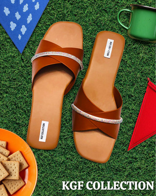 KGF Collection Women Flats(Tan , 9)