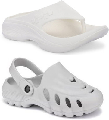 DEFLOW Men Sandals(Grey, White , 10)