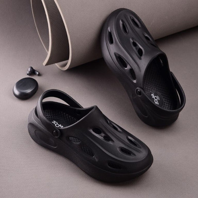 Zoom Shoes Ultra Soft Waterproof Daily Wear with Adjustable Back Strap Anti-Skid Comfort| Men Clogs(Black , 8)