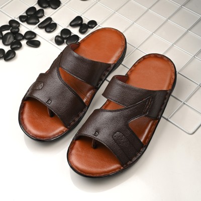 G WALK Men Sandals(Brown , 7)