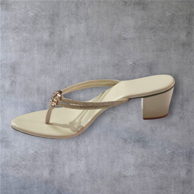 aacollectionnnn Women Heels(Beige , 4)