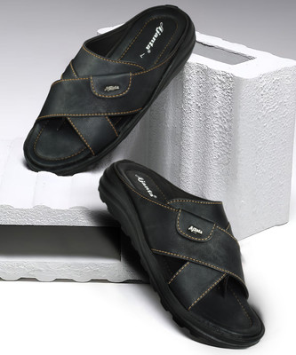AJANTA Men Sandals(Black , 7)