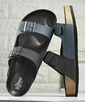 Roadster Stylish Dual Strap Buckle Design Men Sandals(Navy , 11)