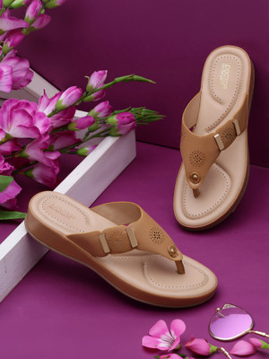 DOCTOR EXTRA SOFT Women Flats(Tan , 8)