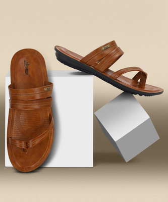 Paragon Paragon PUK2224G Men's Slip-on Tan Sandals for Men | Comfortable Sole & Durable Men Sandals(Tan , 10)