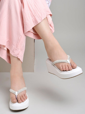 SHOETOPIA Women Heels(White , 8)