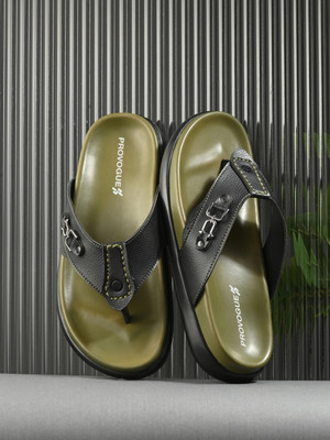PROVOGUE Men Sandals(Olive , 7)