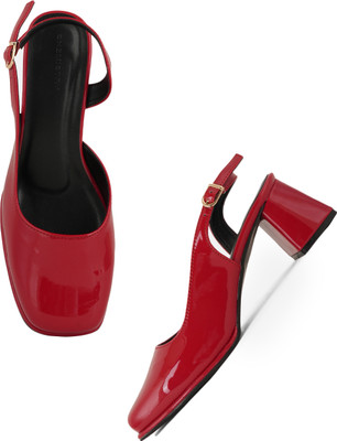 CHEMISTRY Women Heels(Red , 8)