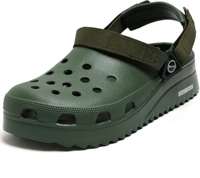 DOCTOR HEALTH Men NewlyLaunch|Lightweight|SlipOn|Soft Foot Massager|All SeasonWear Clog Sandal Men Clogs(Olive , 6)