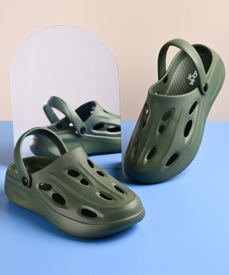 Zoom Shoes Ultra Soft Waterproof Daily Wear with Adjustable Back Strap Anti-Skid Comfort| Men Clogs(Olive , 7)