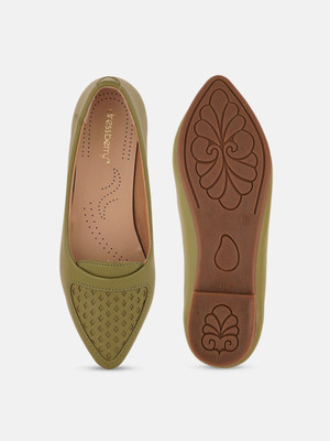 Dressberry Women Flats(Green , 7)
