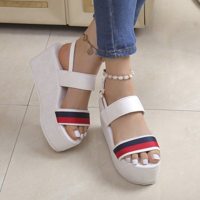 Gloglamp Women Wedges(White , 8)