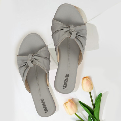FAUSTO Women Flats(Grey , 7)