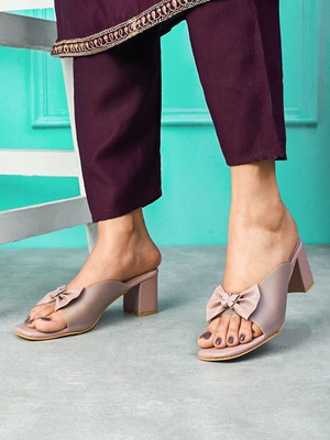 RAVIS Women Heels(Pink , 8)