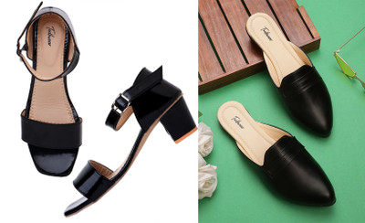 Todhwear Women Heels(Black, Black , 6)