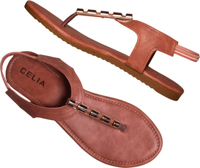 CELIA Women Flats(Gold , 4)