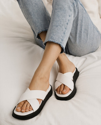 Gloglamp Women Wedges(White , 8)
