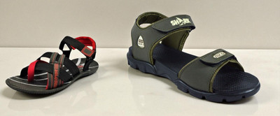 Classica Men Sandals(Green, Black, Red , 8)