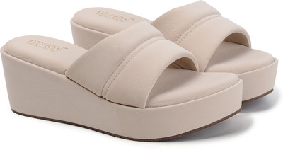 DELY BELY Women Wedges(Beige , 3)