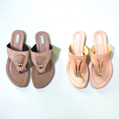 Nicesteps Women Flats(Pink, Pink , 9)