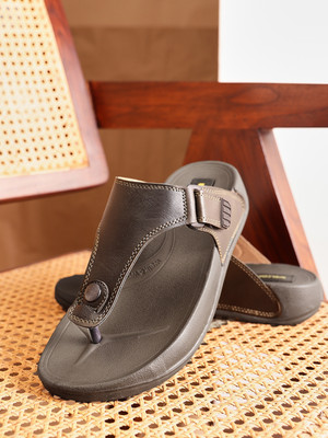 WELCOME Lightweight with Arch Support Durable Anti-Skid & Stylish Dailywear| Men Sandals(Olive , 7)