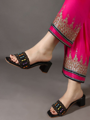 Alishtezia Women Heels(Black , 8)