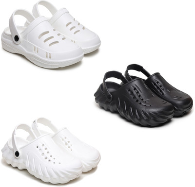 Trottis Men Sandals(White, Black, White , 9)