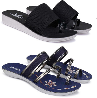 BERSACHE Women Slippers(Multicolor , 8)