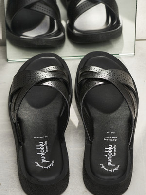 PUNTOBLU Women Flats(Black , 6)