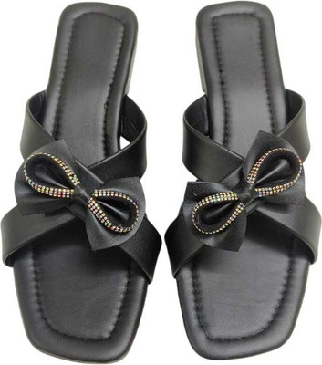 R F C Women Flats(Black , 9)