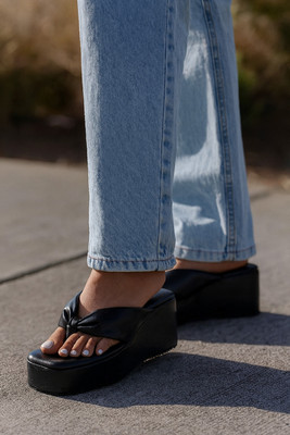 Kiwaoo Women Wedges(Black , 2)