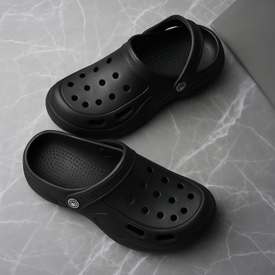 FOAMTEK Men Sandals(Black , 9)