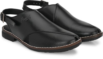 Bucik BCK8002 Lightweight Comfort Summer Trendy Premium Stylish Men Black Sandals