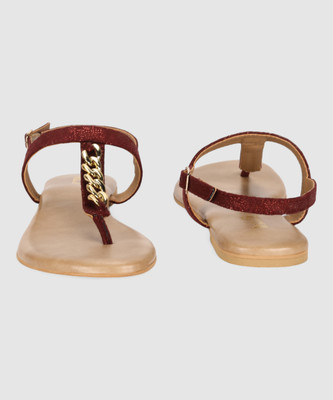 Inc.5 Women Flats(Maroon , 5)