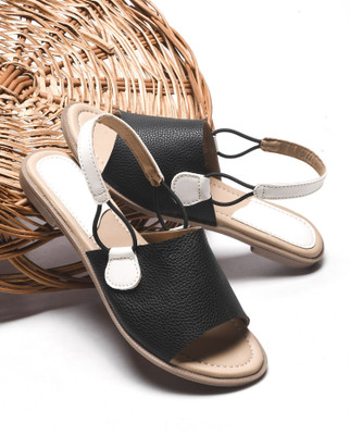 TRYME Women Flats(Black , 5)