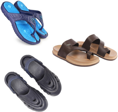 Vomoya Men Sandals(Blue, Brown, Blue , 10)
