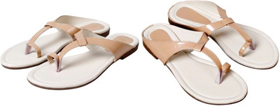 Kuhu Creations Women Flats(Beige, Beige , 6)