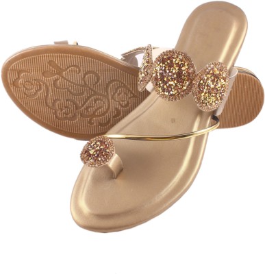 kavyansh Women Sandals(Gold , 4)