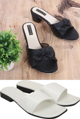 RTC ROYAL TRADING COMPANY Women Flats(Black, White , 7)