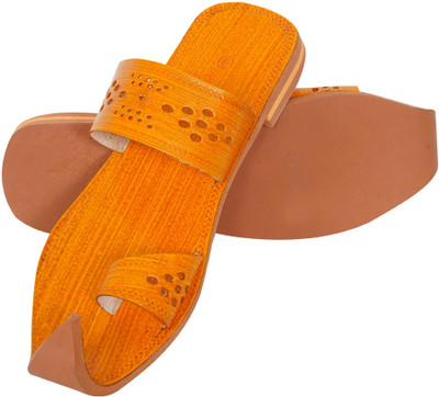 DFR Ethnic Sandal For Boys Men Comfortable Men's Rajasthani Slippers Men Casual(Tan , 8)