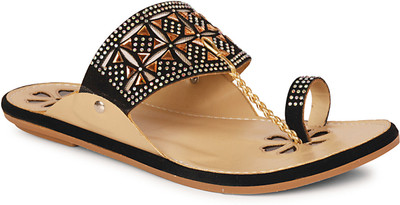 shoegazing Women Flats(Black, Brown , 8)