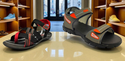 Classica Men Sandals(Grey, Orange, Black, Red , 10)