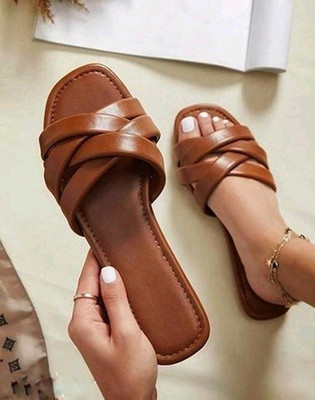 nkkucreaton Women Flats(Brown , 8)