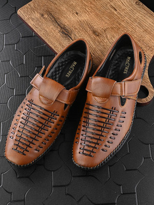 MACTREE Men Sandals(Tan , 6)