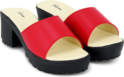 Todhwear Women Heels(Red , 4)
