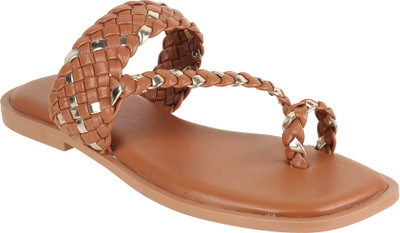 MOCHI Women Flats(Tan , 4)