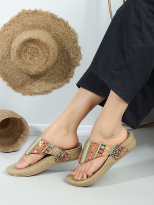 CARLTON LONDON Women Wedges(Beige , 3)