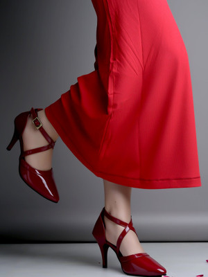 SHOETOPIA Women Heels(Maroon , 3)