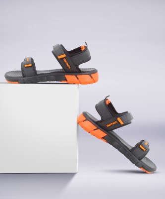 Sparx SS 571 Men Sports Sandals(Black, Orange , 8)